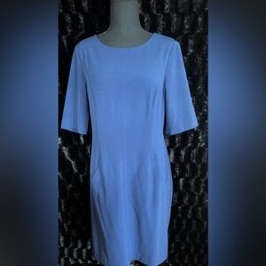 Vince Camuto Classic Royal Blue mid-Sleeve Sheath Dress pockets